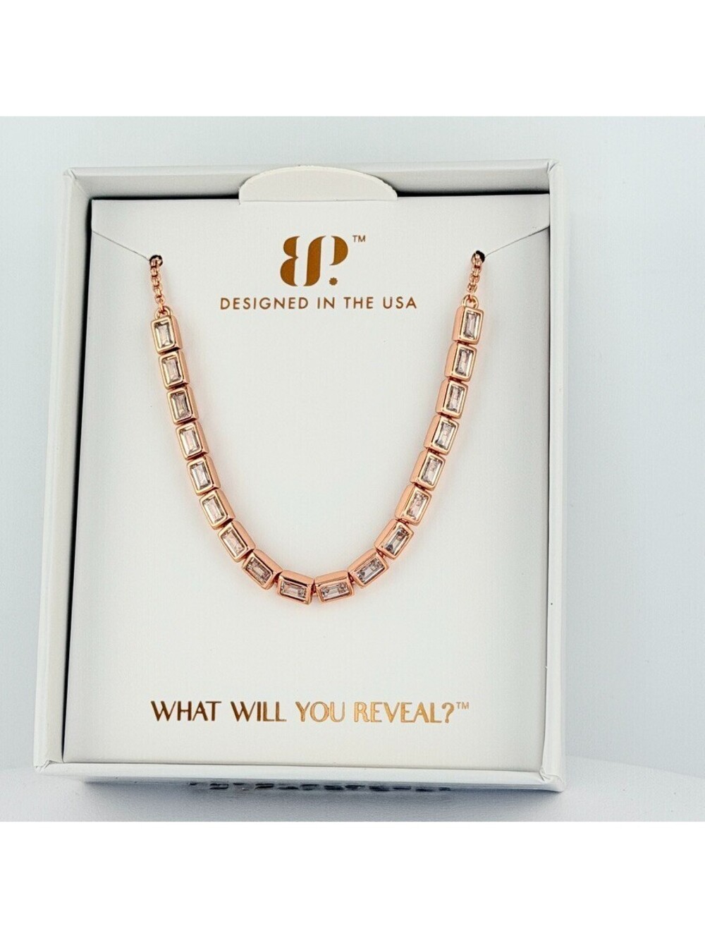 Bomb Party 2026 April Bracelet "The Margaux" Clear Cz on Rose Gold BR18865